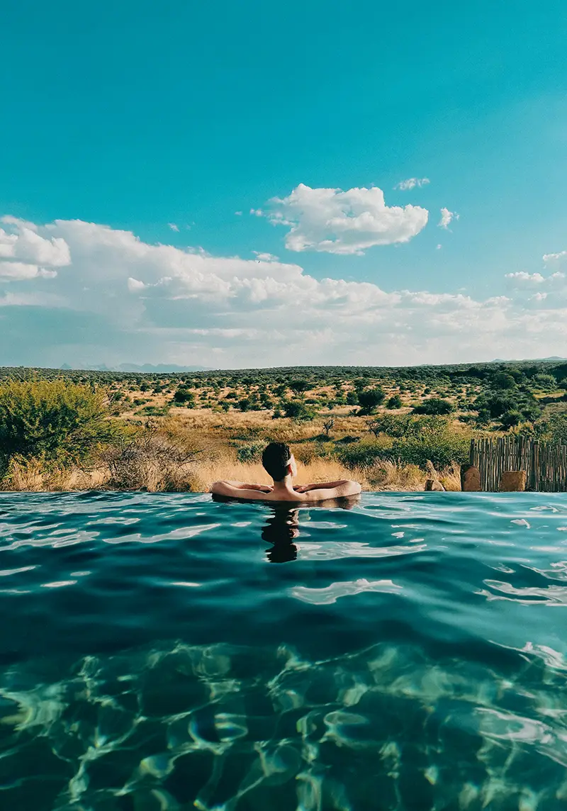 Pool at Omaanda Lodge in Namiba