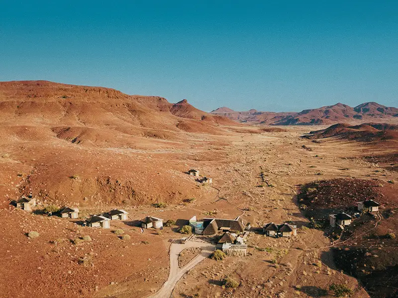 Aerial view of Damaraland Camp from Wilderness