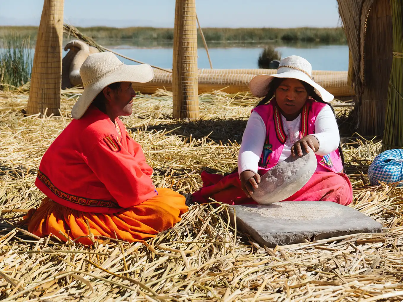 A visit of the Uros floating reeds